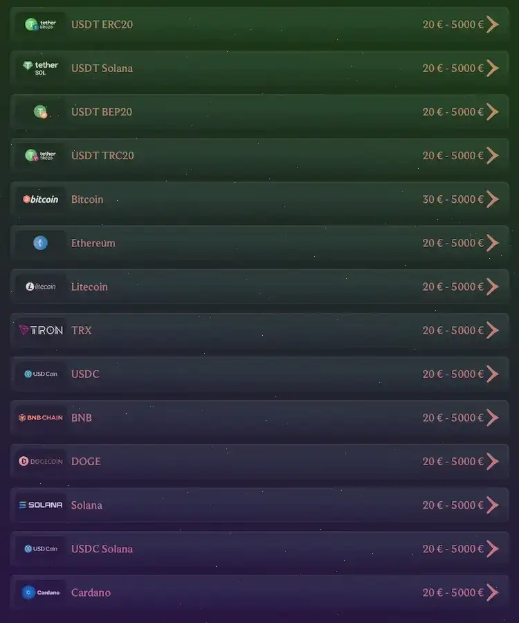 Crypto Deposit Talismania